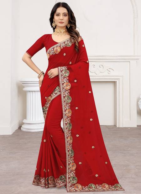 Red Parasmani Heavy New Exclusive Wear Latest Designer Saree Collection 5928